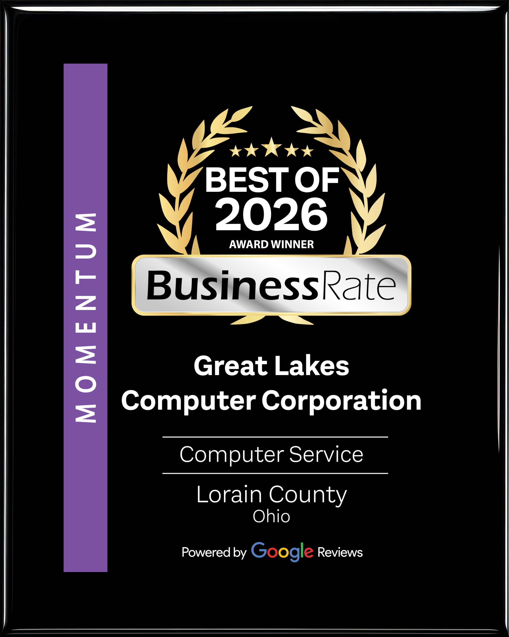 BusinessRate Best of 2026 Award &mdash; Great Lakes Computer Corporation, Computer Service, Lorain County Ohio